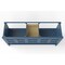 Castello Usa Alicia 60" Blue Vanity Base with Gold Handles CB-VEN-72BLU-GLD-VBO - alternate 2
